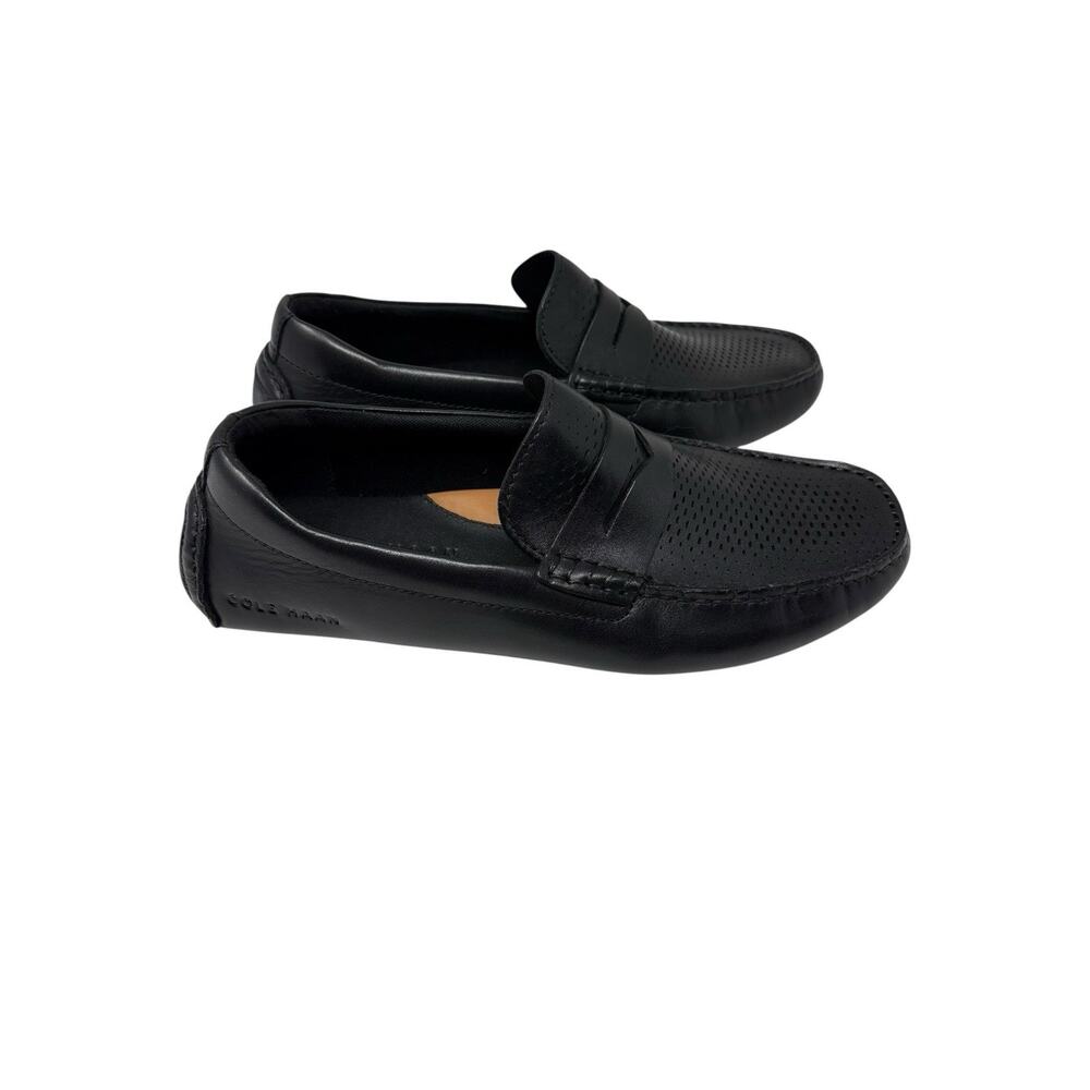Cole Haan Black Grand Laser Leather Driving Loafer Men's 7W